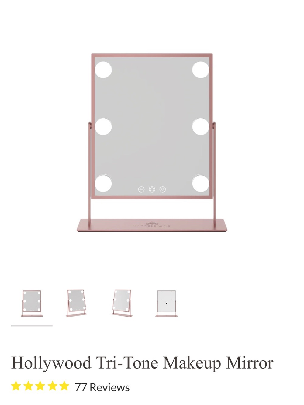 DuoTone LED Vanity Mirror - Pink